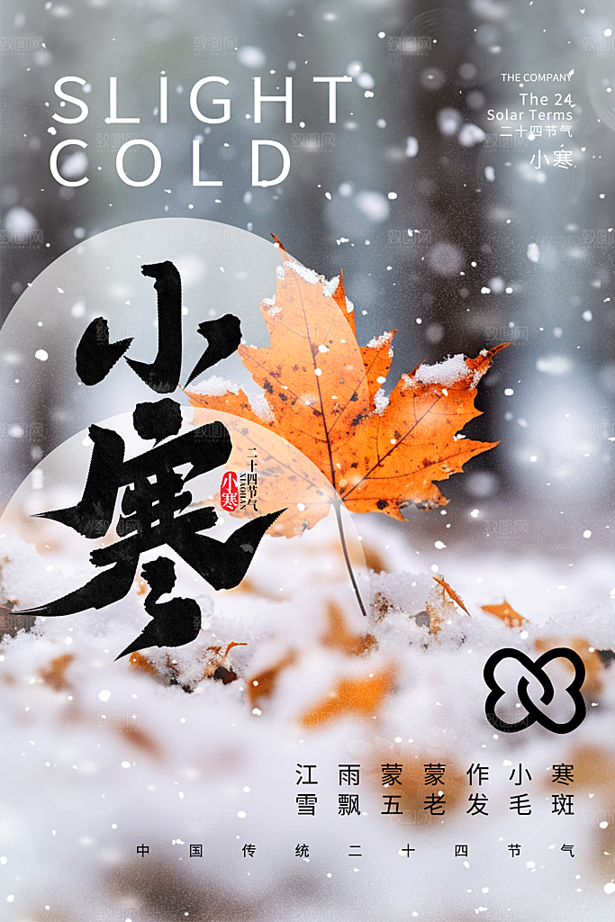 小寒节气推广宣传海报