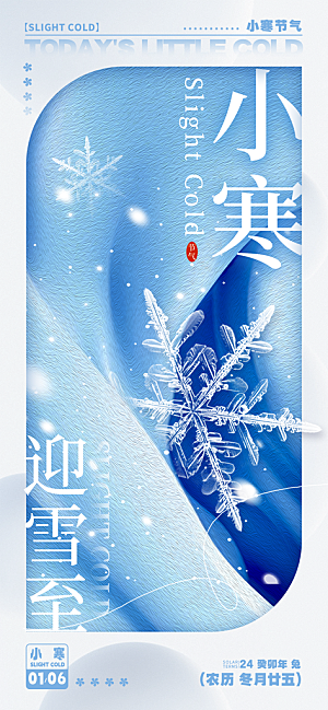 小寒节气推广宣传海报