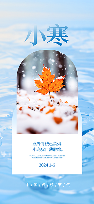 小寒节气推广宣传海报