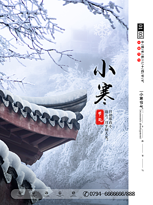 小寒节气推广宣传海报