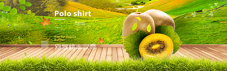 电商猕猴桃生鲜横幅海报BANNER