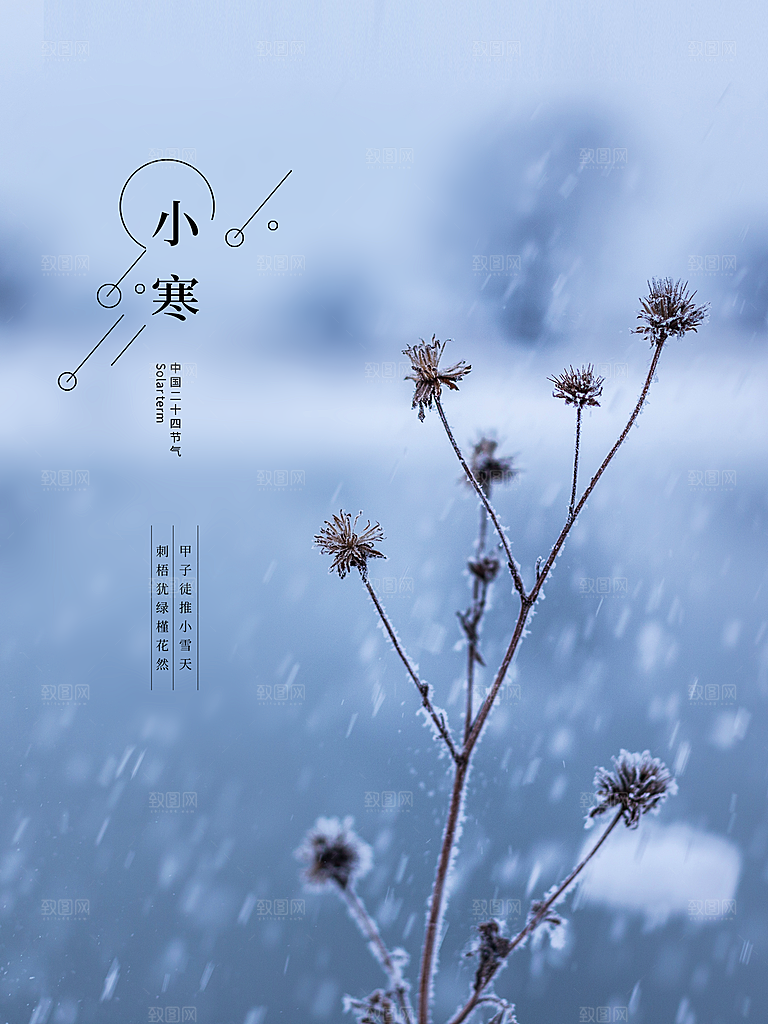 小寒节气推广宣传海报