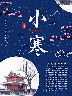 小寒节气推广宣传海报