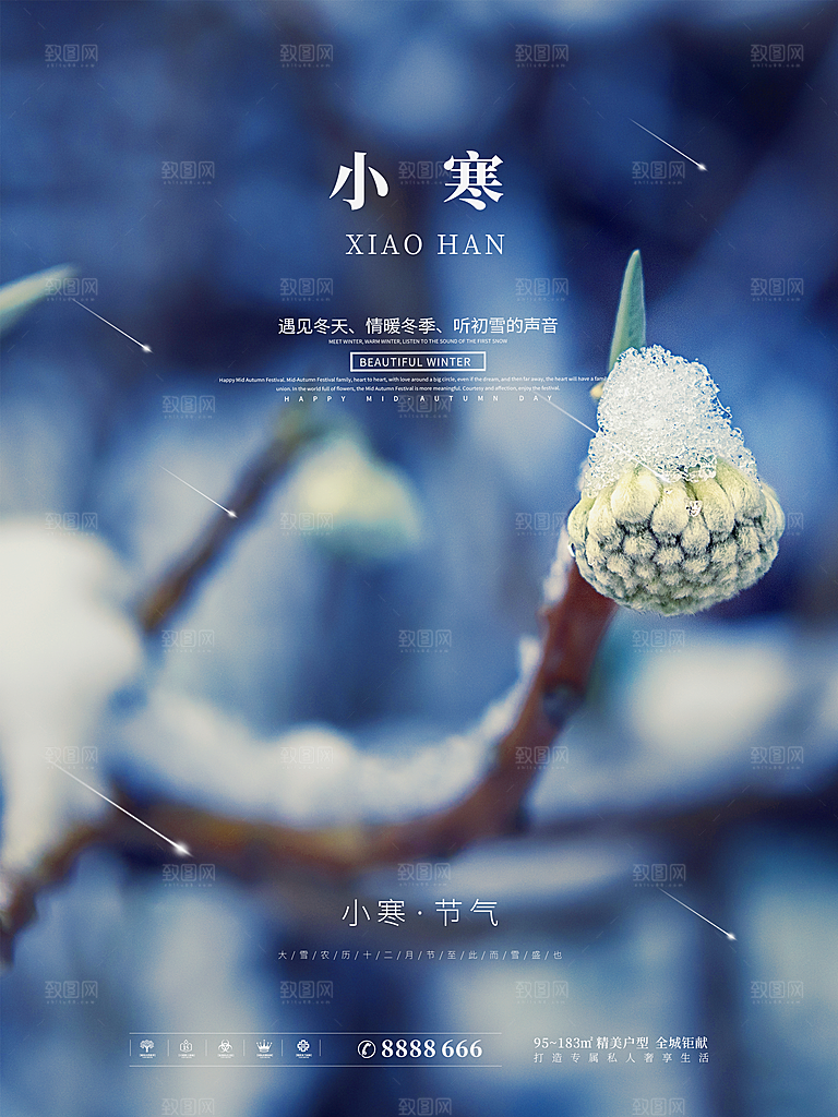 小寒节气推广宣传海报