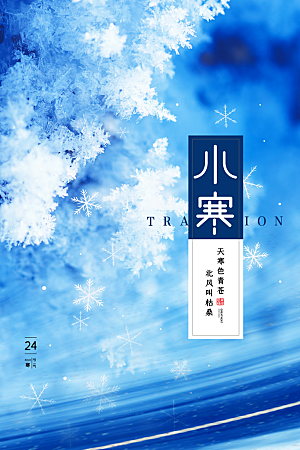 小寒节气推广宣传海报