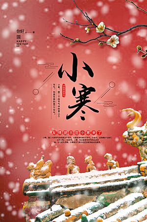 小寒节气推广宣传海报
