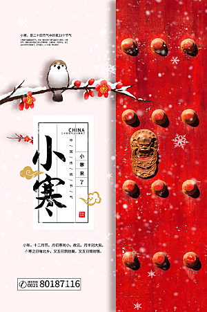 小寒节气推广宣传海报
