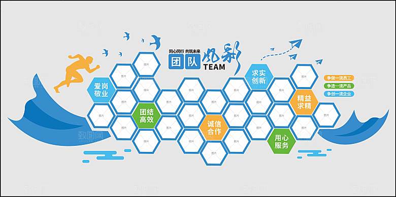 企业文化海报文化墙图片
