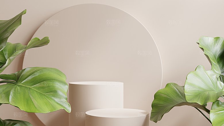 3D立体典雅风格电商产品展台背景
