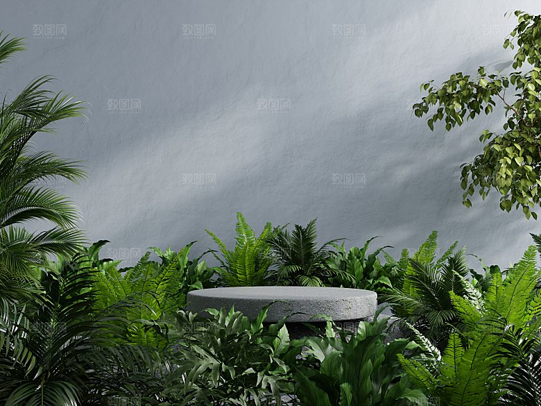 3D立体典雅风格电商产品展台背景