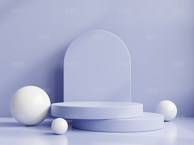 3D立体典雅风格电商产品展台背景