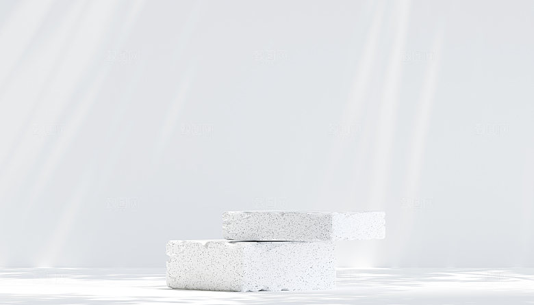 3D立体干净简约电商产品展台背景