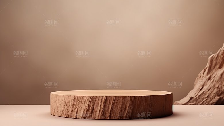 简约风大理石材质3D立体电商产品展台背景