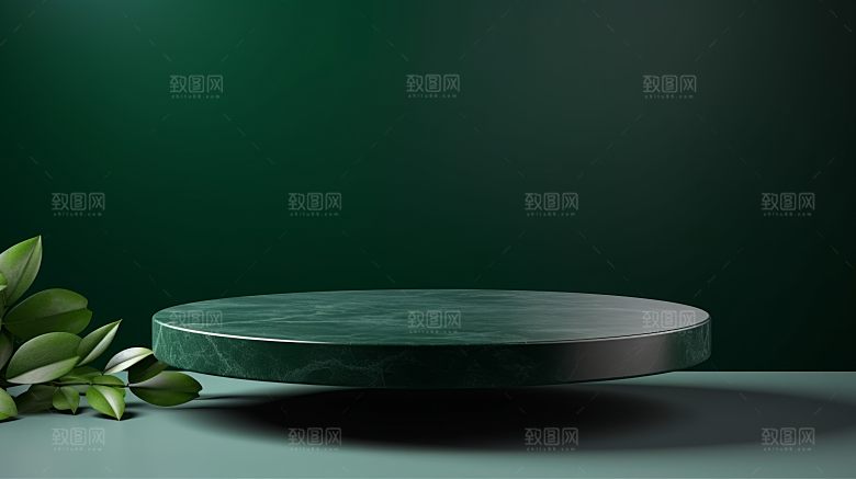 简约风大理石材质3D立体电商产品展台背景