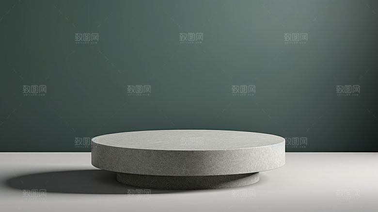 简约风大理石材质3D立体电商产品展台背景
