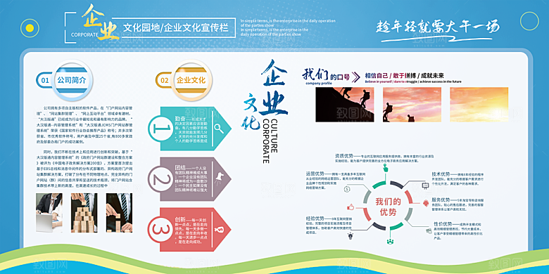 企业文化海报文化墙图片