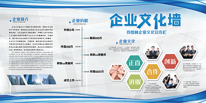 企业文化海报文化墙图片