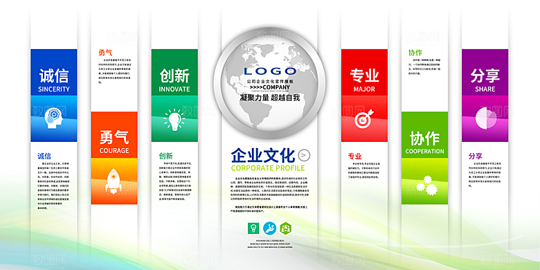 企业文化海报文化墙图片