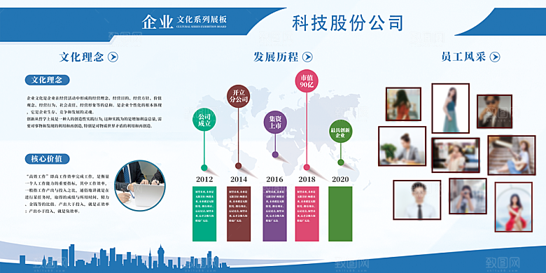 企业文化海报文化墙图片