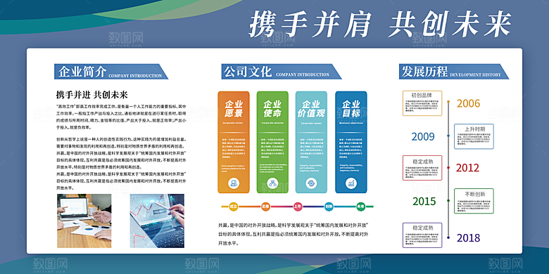企业文化海报文化墙图片