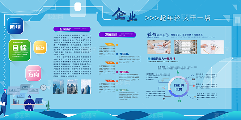 企业文化海报展板