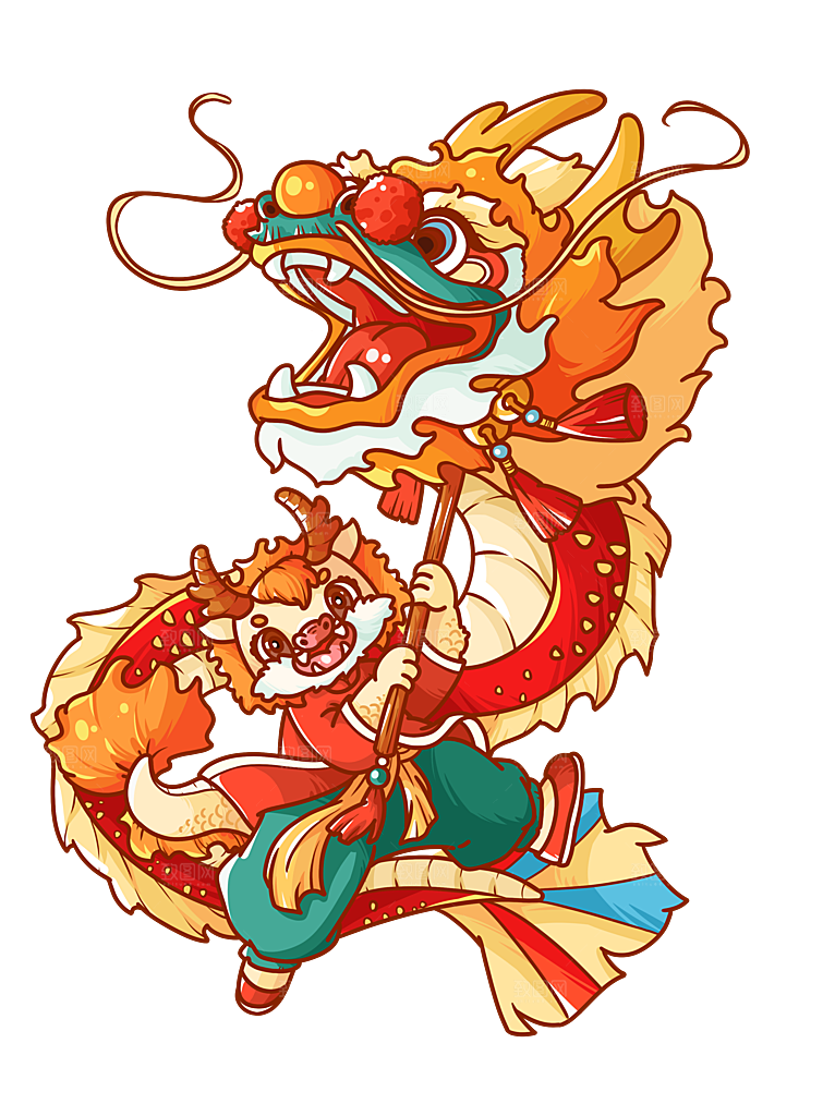 龙年新年吉祥卡通形象
