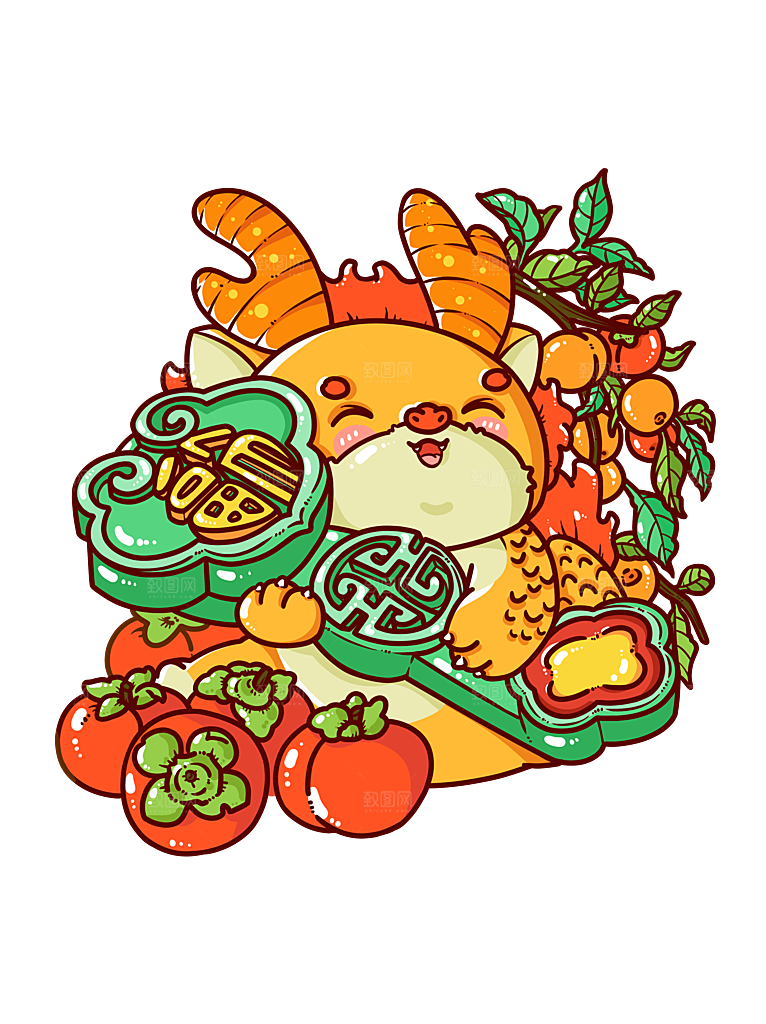 龙年新年吉祥卡通形象