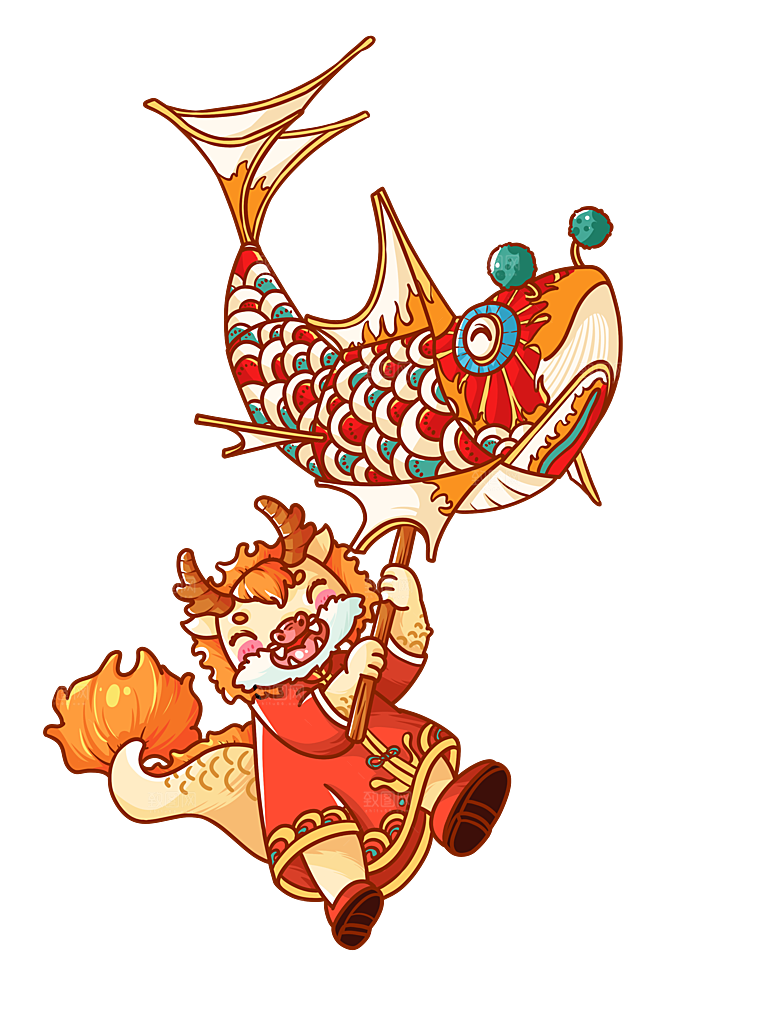 龙年新年吉祥卡通形象