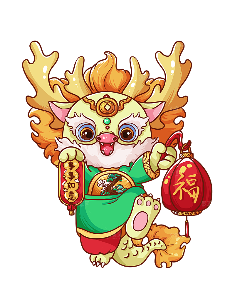 龙年新年吉祥卡通形象