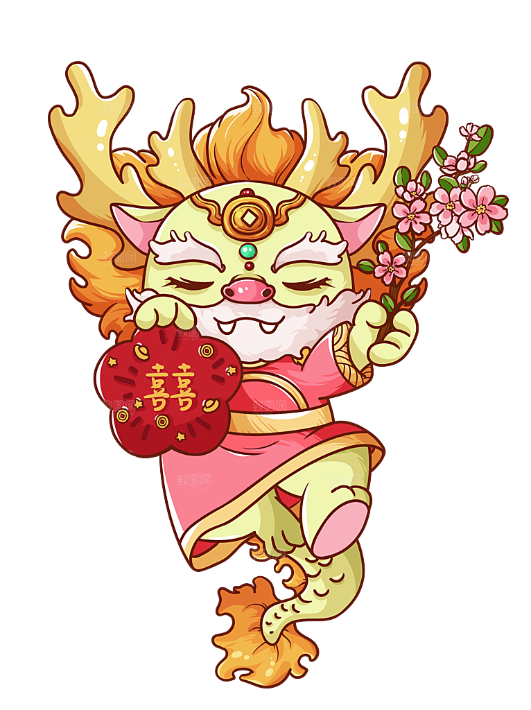 龙年新年吉祥卡通形象