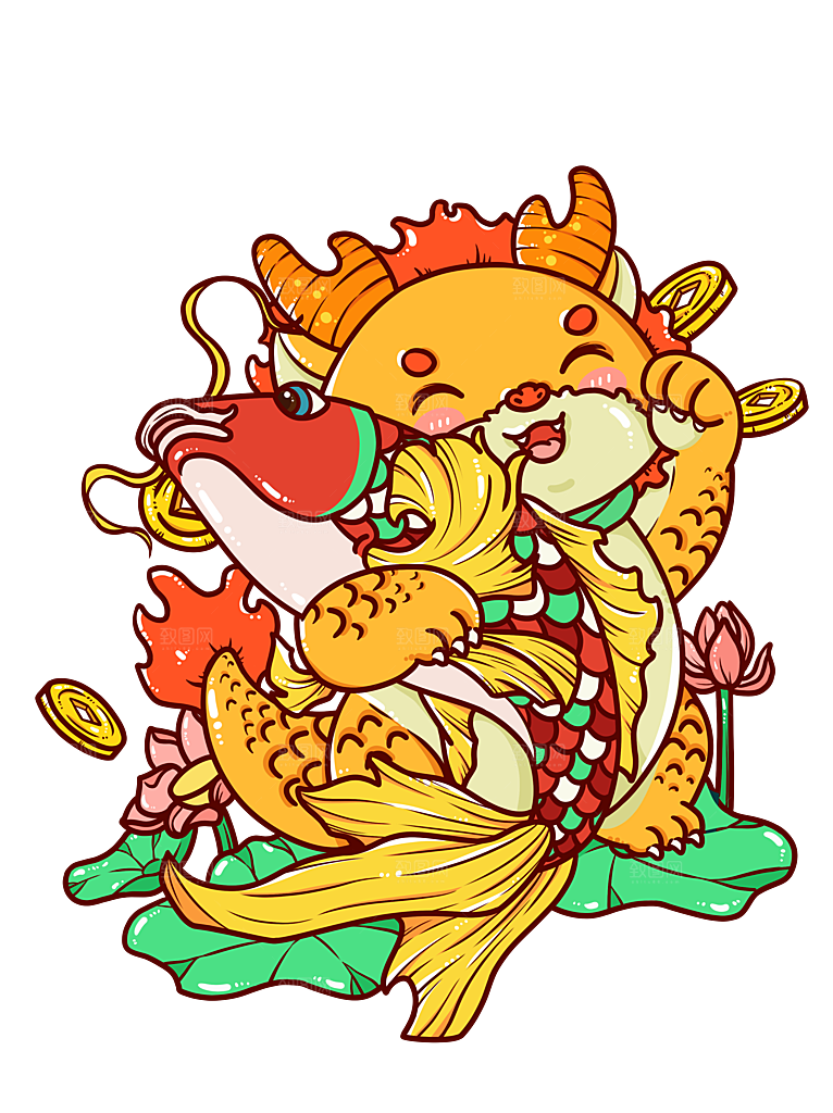 龙年新年吉祥卡通形象