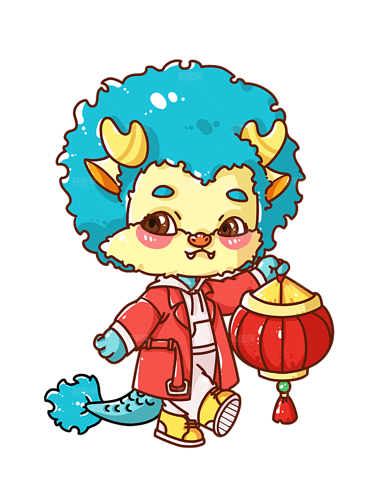 龙年新年吉祥卡通形象