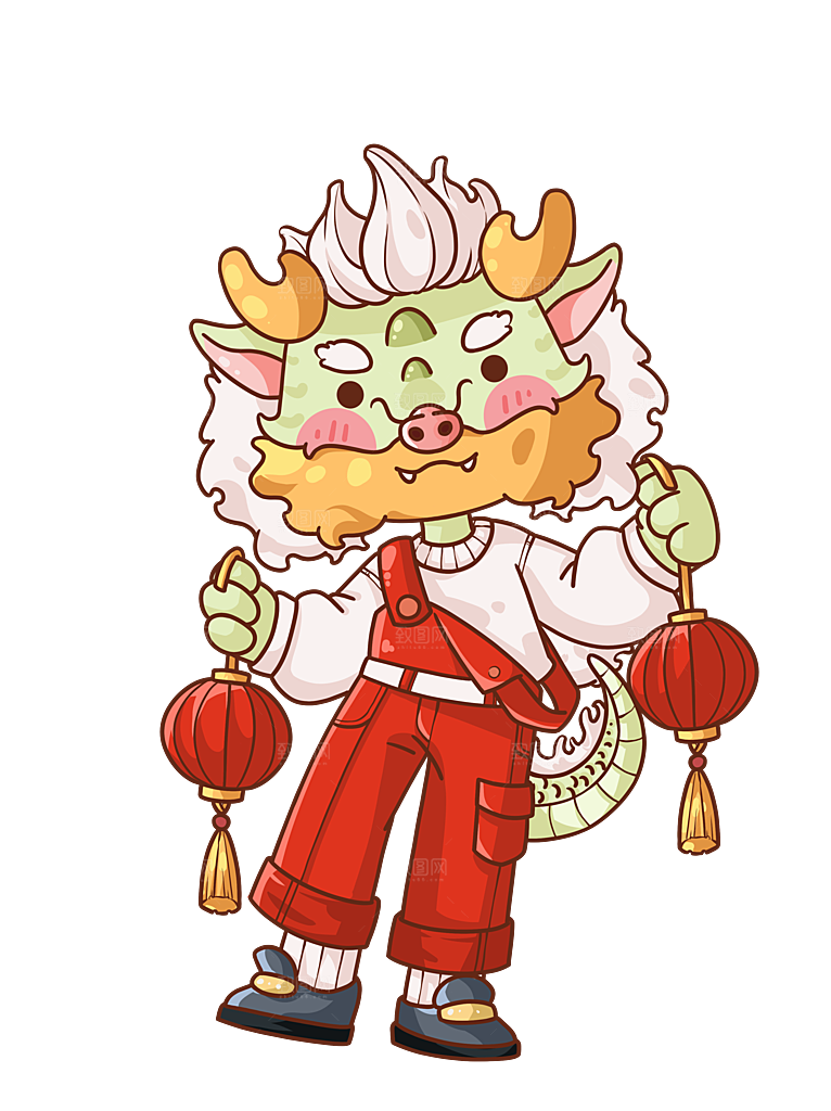 龙年新年吉祥卡通形象