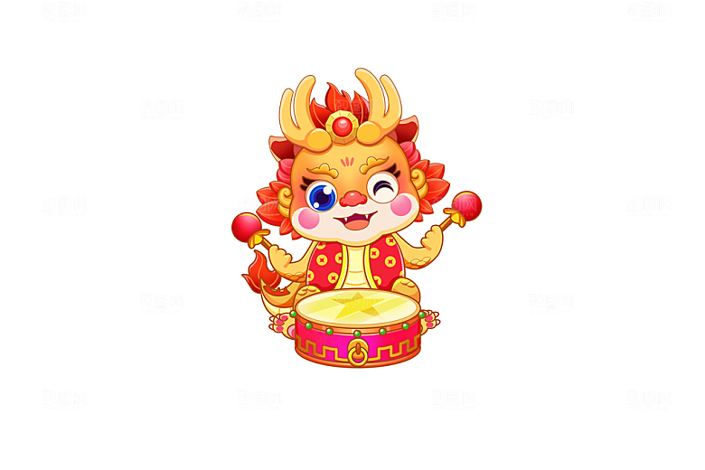 龙年新年吉祥卡通形象