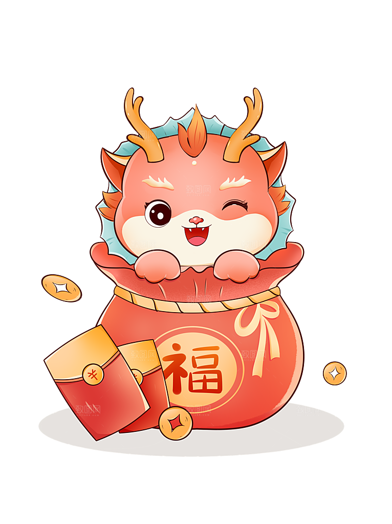 龙年新年吉祥卡通形象