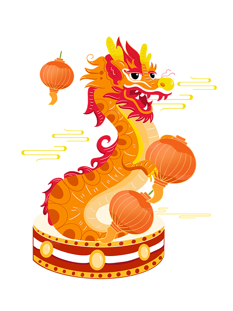 龙年新年吉祥卡通形象