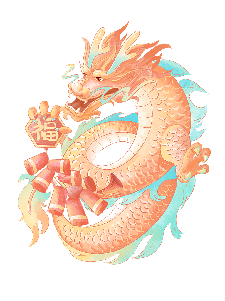 龙年新年吉祥卡通形象