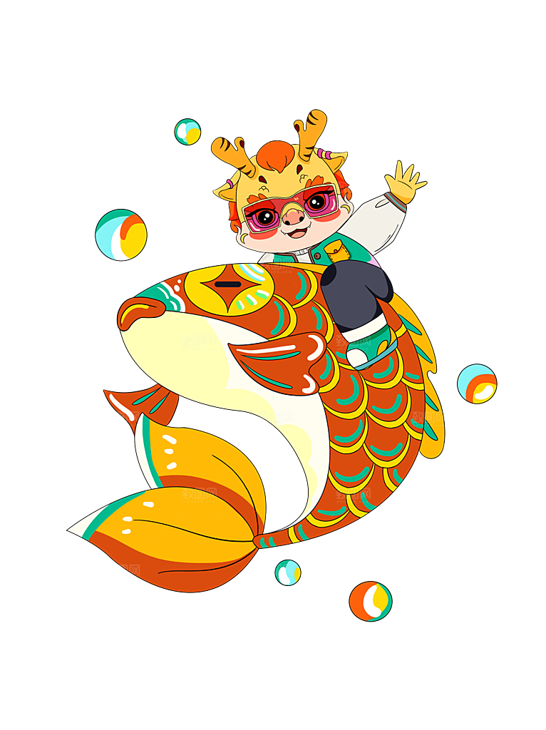 龙年新年吉祥卡通形象