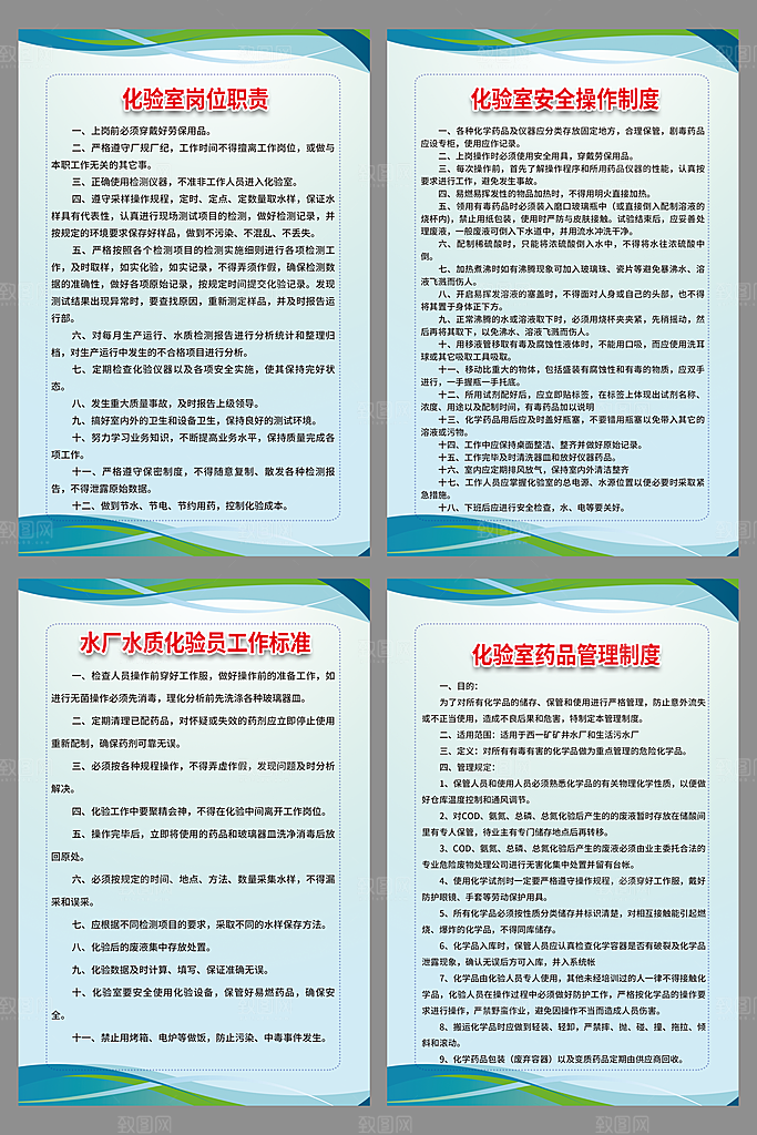实验室规章制度海报套图