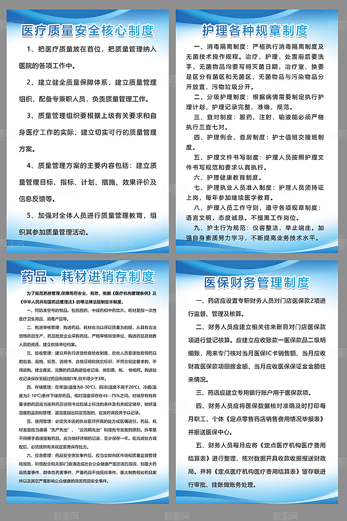 医院规章制度海报套图