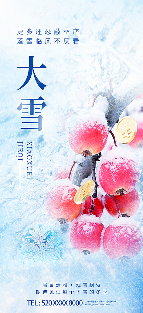 大雪节气宣传海报