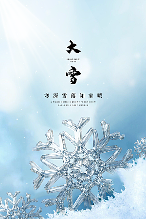 大雪节气宣传海报