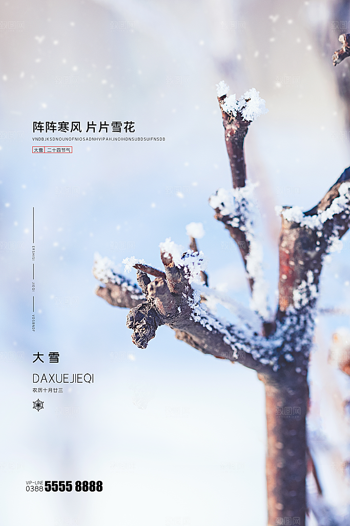 大雪节气宣传海报