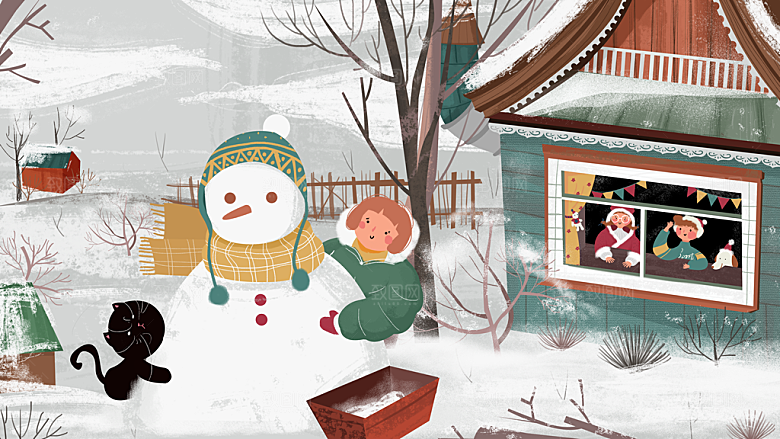 大雪节气宣传展板