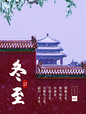 中国传统文化节日冬至饺子汤圆团圆海报