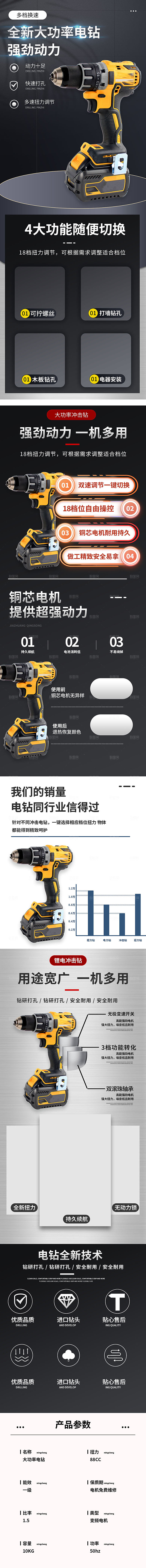 电商五金用品工具详情页