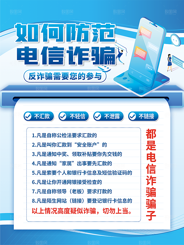 防范电信诈骗图片