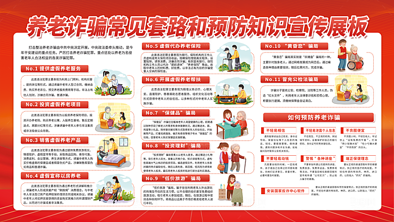 防范养老诈骗图片