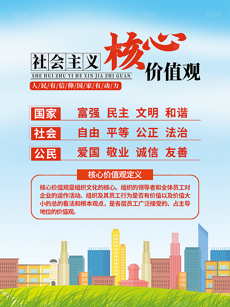 核心价值观海报图片