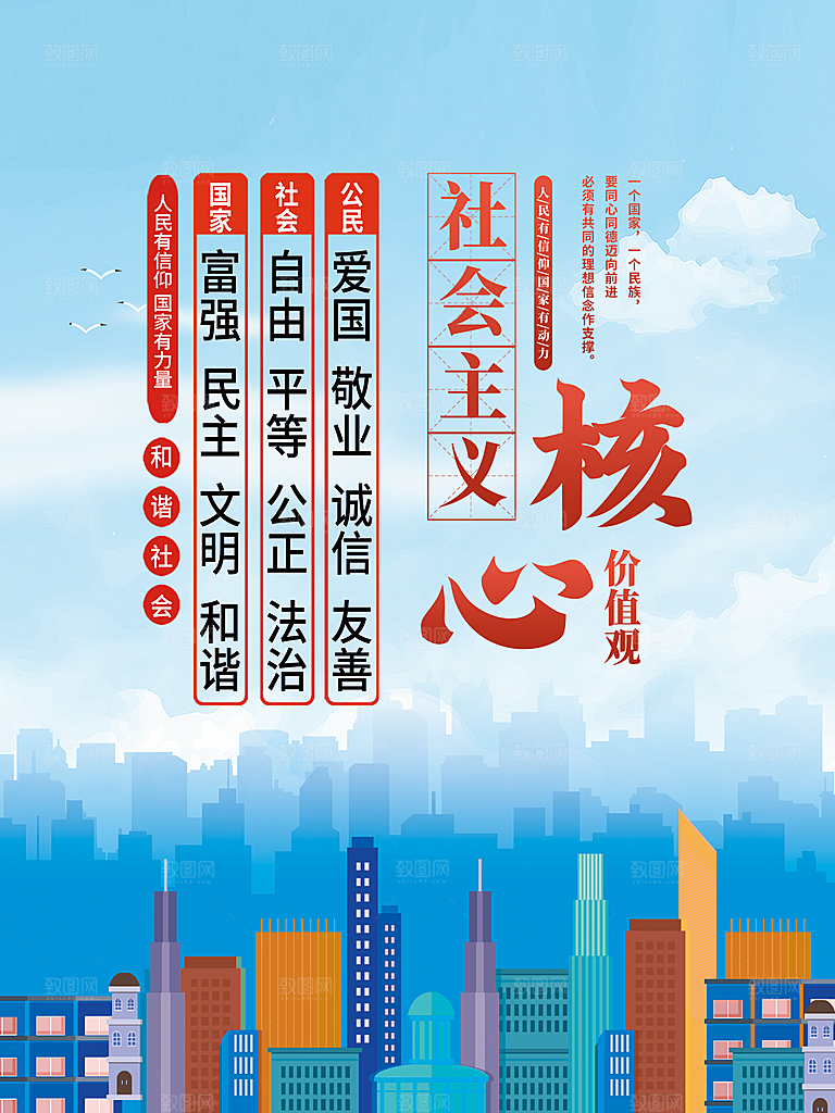 核心价值观海报图片